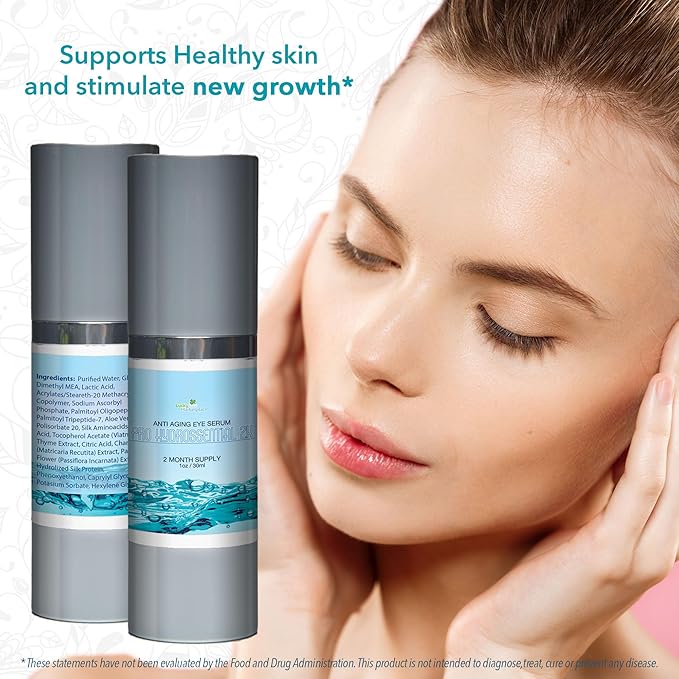 Pro Hydrossential 2x Serum - Anti Aging Eye Serum - Help Improve Dark Circles, Puffy Eyes, Wrinkles, & Eye Bags - Exfoliating Vitamin C Serum with Lactic Acid - Aid Collagen Production & Soothe Skin-Velvo Beauty