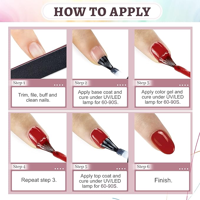 JODSONE 36 PCS Gel Nail Polish Set-32 Colors Gel Polish Kit Base Coat Glossy Matte and Glitter Top Coat Nail Polish Set Green Blue Red Pink Collection Gifts for Women-Velvo Beauty