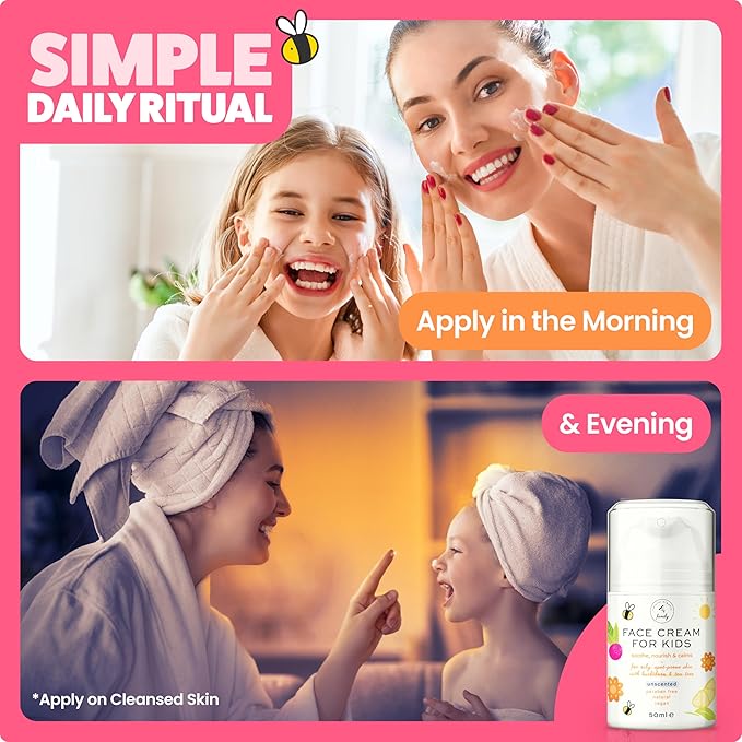 Award-Winning Kids Face Cream - Gentle & Calming Moisturizer with Natural Ingredients for Sensitive & All Skin Types - Fragrance-Free-Velvo Beauty