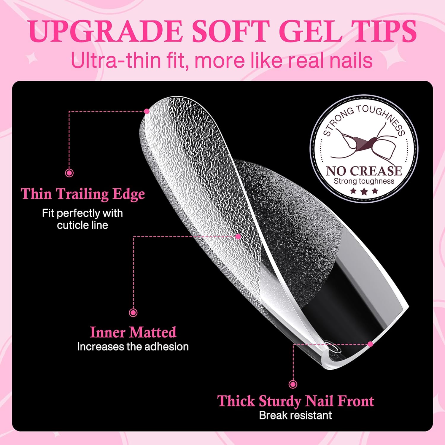 Extra Short Nail Tips: 504pcs Pre-shaped Half-matte Coffin Short Nails, 12 Sizes XS Clear Full Cover Fake Nails Soft Gelly Ballerina Press on Gel Nail Tips for Extension-Velvo Beauty