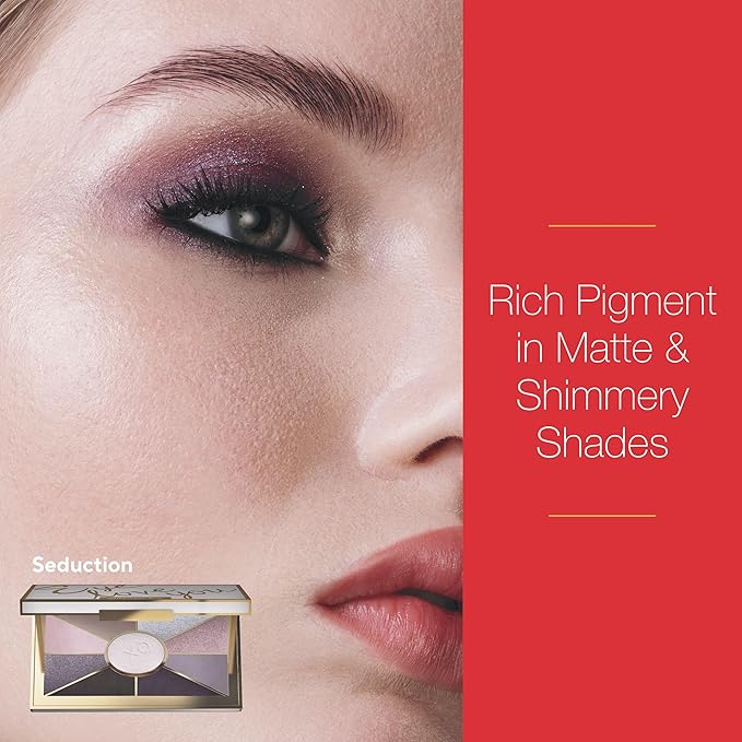 Mirabella Eye Love You Neutral Shimmer Eyeshadow Palette - Makeup Palette w/Ultra Pigmented Pressed Powders, Creamy Matte & Shimmer Cool Toned Eyeshadow Palette - Seduction-Velvo Beauty