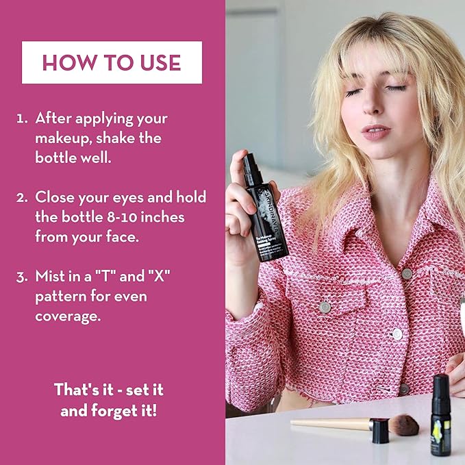 Skindinavia The Makeup Finishing Spray, Oil Control Makeup Setting Spray, All-Day Wear, Long-Lasting Up to 16+ Hours, Heat-Resistant & Waterproof, Fine Mist, 8.0 Oz-Velvo Beauty