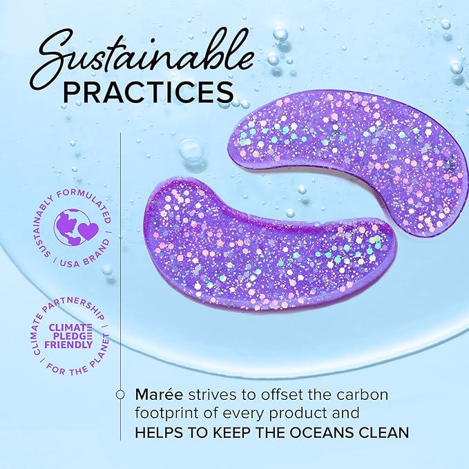 MAREE Eye Gels 2 PACK - Under Eye Patches for Puffy Eyes and Dark Circles with Natural Marine Collagen & Hyaluronic Acid - Anti-Aging Masks for Face to Soothe Puffiness-Velvo Beauty