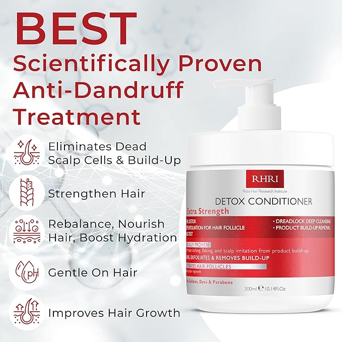 Detox Conditioner – Deep Cleansing Hair Conditioner for Damaged Dry Hair | Heavy Metal Detox & Build-Up Removal | Nourishing Scalp Care, Sulfate-Free Formula – 300ml-Velvo Beauty