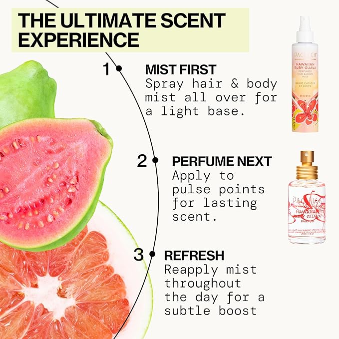 Pacifica Hawaiian Ruby Guava Spray Perfume - Vegan, Cruelty-Free Personal Fragrance with Essential Oils-Velvo Beauty