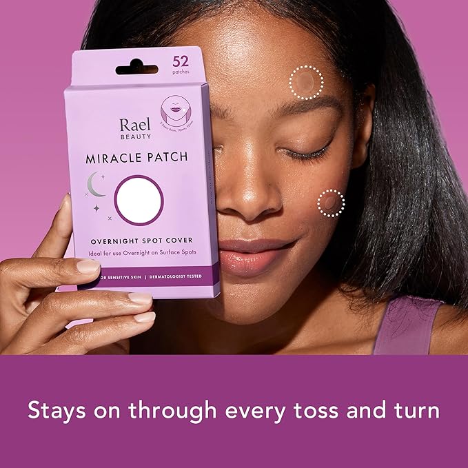 Rael Pimple Patches - Miracle Overnight Spot Cover, Thicker & Extra Adhesion, Hydrocolloid Acne Treatment for Face, Zits & Blemishes, Korean Skin Care, Vegan & Cruelty-Free, 3 Sizes (52 Count)-Velvo Beauty