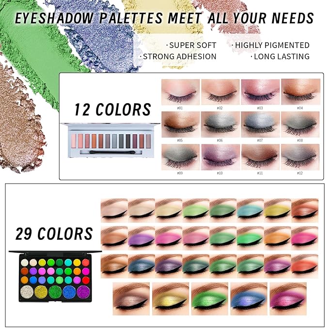 Makeup Set, Makeup Set Full Kit, Makeup Present Set For Women Girls Teens, Full Face Makeup Set For Women Girls Teens, Multipurpose Makeup Sets, Beginners and Professionals Alike-Velvo Beauty