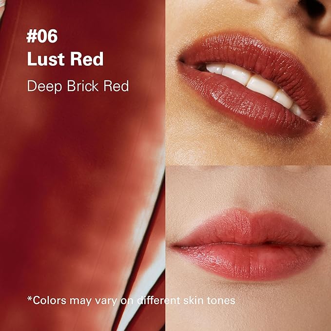 Melixir Vegan Lip Butter #06 Lust Red (+11 more colors), Deep Nourishing Tinted Lip Balm for Dry Lips, Bee-Free, Petrolatum-Free, Plant-Based, Hydrating for Cracked & Chapped Lips, Travel Essentials-Velvo Beauty