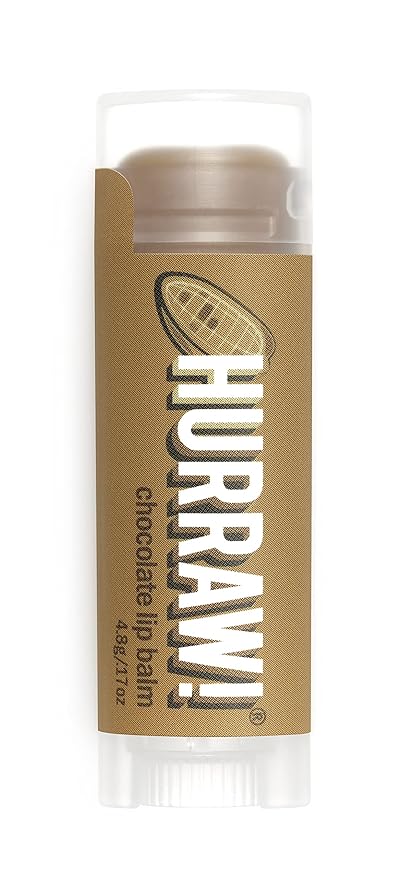Hurraw! Chocolate Lip Balm: Organic, Certified Vegan, Cruelty and Gluten Free. Non-GMO, 100% Natural Ingredients. Bee, Shea, Soy and Palm Free. Made in USA-Velvo Beauty