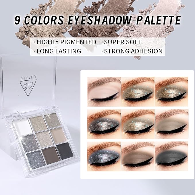 Makeup Set Kit for Women Girls Teens, Makeup Present Set, Includes 9 Color Eyeshadow, Counter Stick, Foundation, Eyebrow Pencil, Eyeliner, Mascara, Lip Gloss, 5Pcs Brushes, Sponge-Velvo Beauty