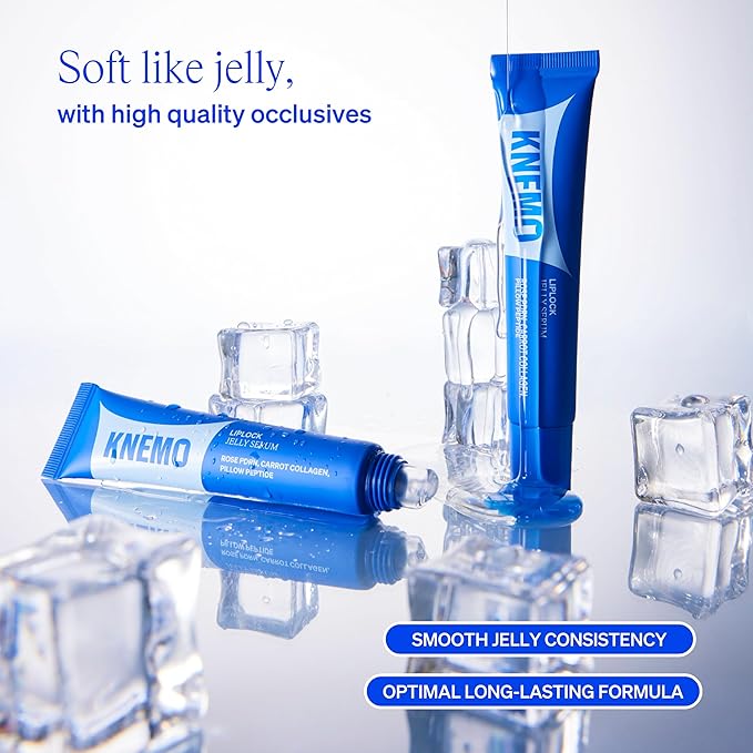 LipLock Jelly Serum for Dry Lips, Long-Lasting, Hydrating, Plumping, Glossy Mask with Rose PDRN, Carrot Collagen, Pillow Peptide, Moisturizing Tinted Lip Balm. (Crystal Clear)-Velvo Beauty