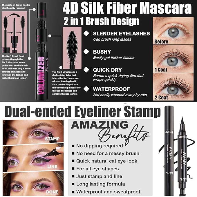 All in One Makeup Kit,Includes Naked Eyeshadow,CC Cream,Liquid Foundation,Lipstick Set,Mascara,Makeup Brush,Makeup Sponge,Eyebrow Pencil,Eyebrow Soap,Eyeliner Stamp, Primer,Contour Stick,Cosmetic Bag-Velvo Beauty