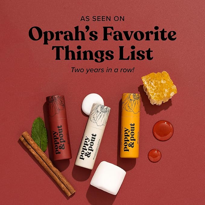 Poppy & Pout Cinnamint Jumbo Lip Balm | All Natural Lip Balms & Moisturizers | Hydrates with Beeswax, Vitamin E, Organic Coconut Oil | Cruelty-Free | Lip Balm in Recyclable Cardboard Tube-Velvo Beauty