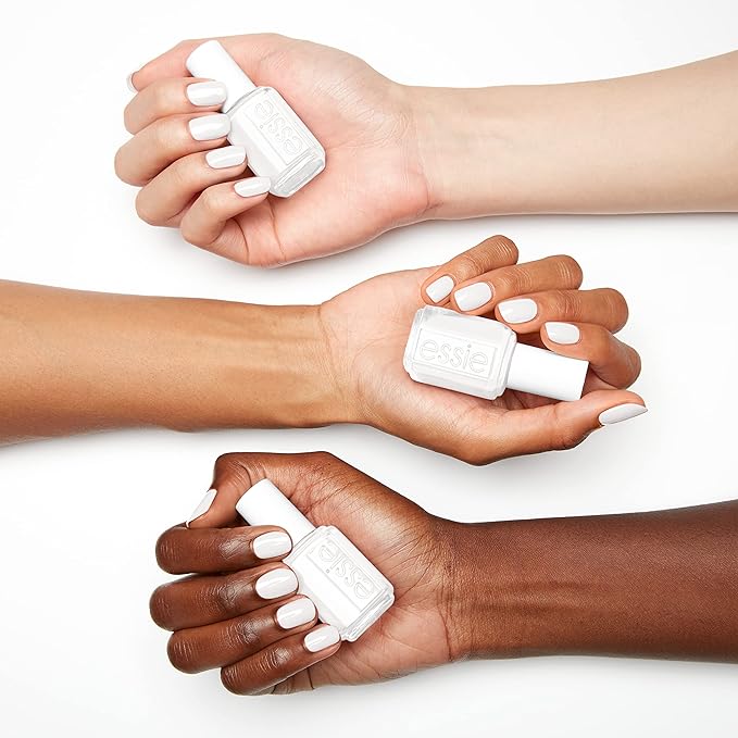 Essie Nail Polish White Mani Kit, Blanc, White Nail Polish + All-In-One Base Coat + Top Coat + Strengthener, Gifts For Women And Men, 0.46 Fl Oz Each-Velvo Beauty