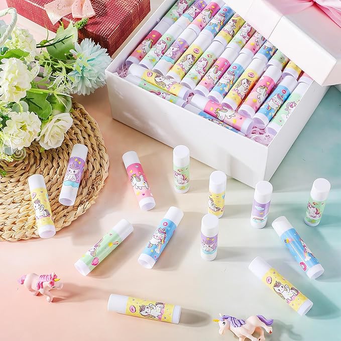 100 Pcs Unicorn Party Favors Lip Balms Bulk for Kids Birthday Party Moisturizing Lip Balm for Unicorn Themed Celebration Gifts Lip Care Products for Classroom Rewards Favor Party Supplies-Velvo Beauty
