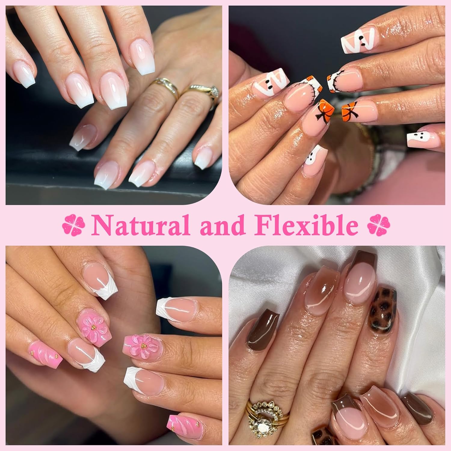 Extra Short Nail Tips: 504pcs Pre-shaped Half-matte Coffin Short Nails, 12 Sizes XS Clear Full Cover Fake Nails Soft Gelly Ballerina Press on Gel Nail Tips for Extension-Velvo Beauty