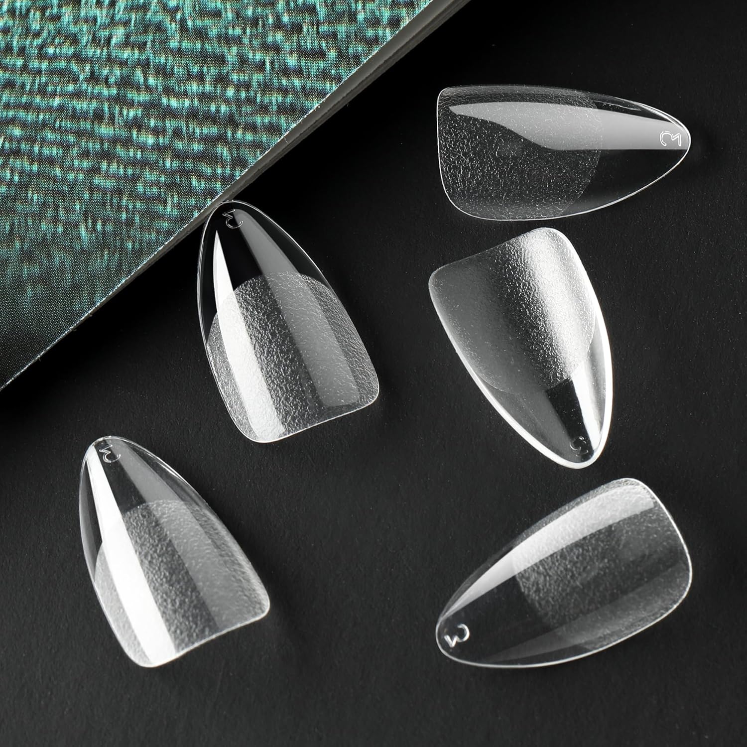 UNA GELLA Short Almond Nail Tips, 312pcs Short Almond Gel Nail Tips Shape Pre Etched Press On Nails Clear Acrylic Fake Nails No C Curve for Full Cover Nails Extension Home Art DIY Salon 12 Sizes-Velvo Beauty