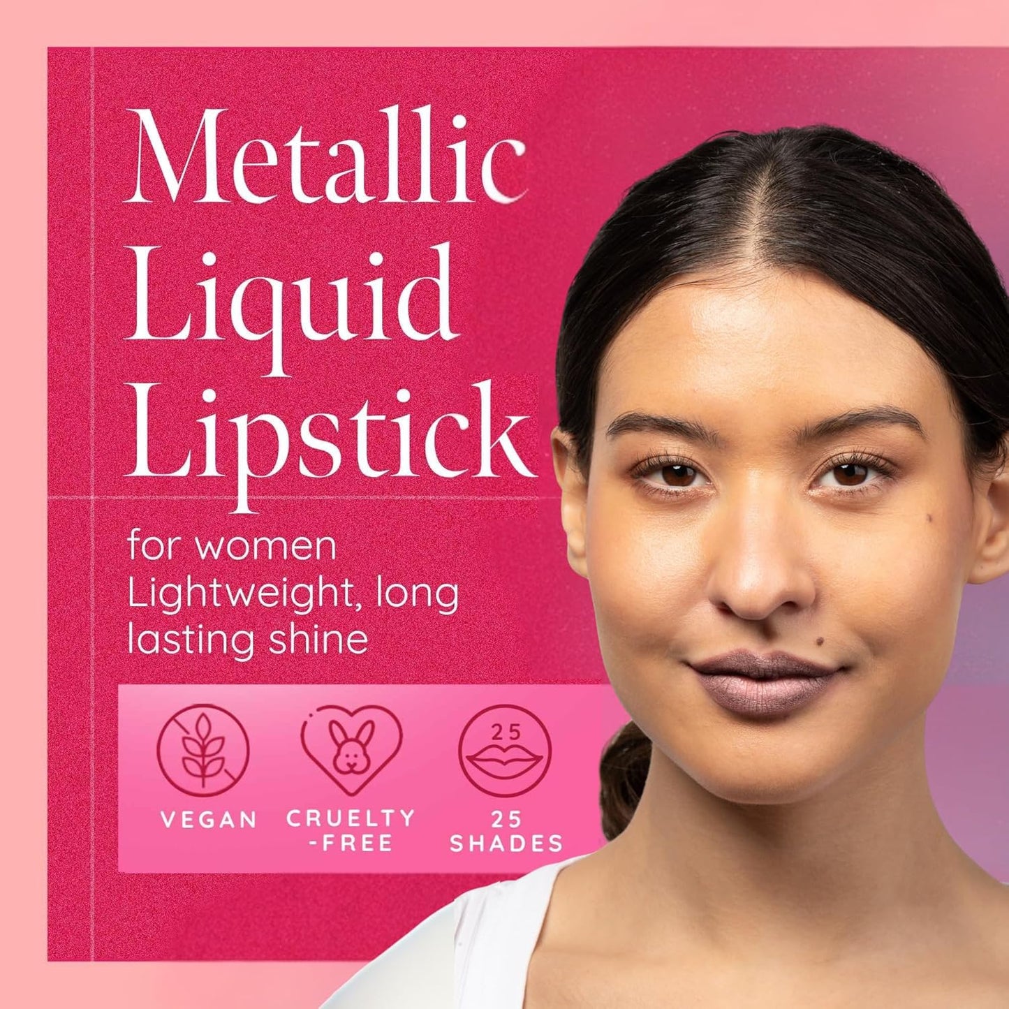 Aromi Metallic Liquid Lipstick | Light Brown Nude Lip Color for Women, Long-lasting, Shimmery Finish, Vegan (Brown Sugar)-Velvo Beauty