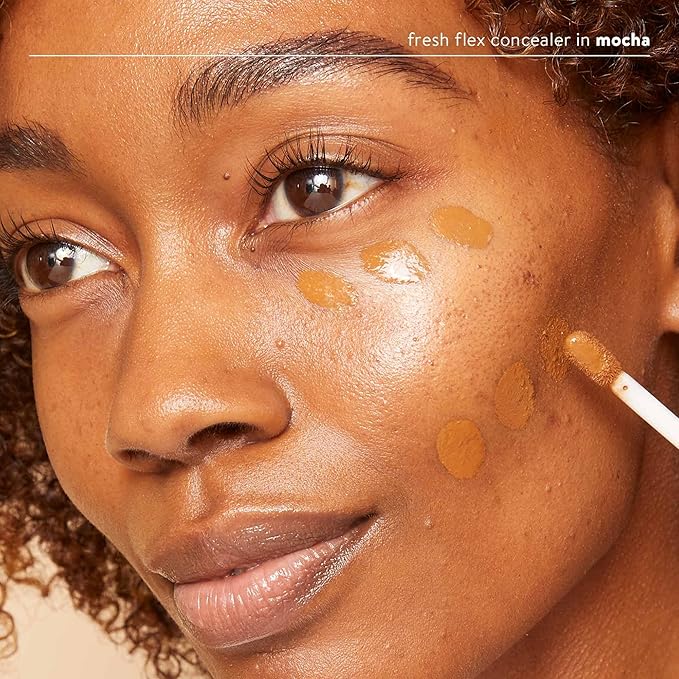 Honest Beauty Fresh Flex Concealer with Niacinamide + Vitamin E + Hyaluronic Acid | Vegan + Cruelty free | Mocha, 0.17 fl oz-Velvo Beauty