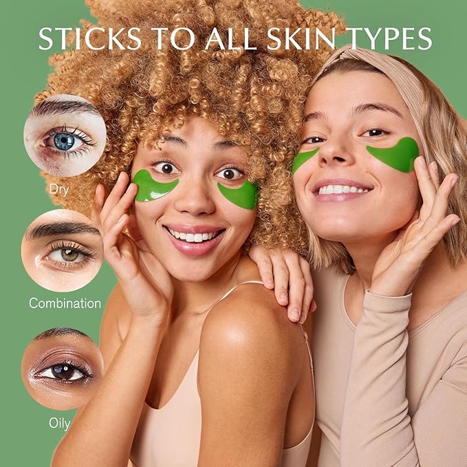 Under Eye Patches for Dark Circles: 30 Pairs Green Tea Eye Gels Pads - Reduce Eye Bags, Wrinkles & Puffy - Skin Treatment Mask Retinol Collagen - Anti Aging & Face Moisturizer For Women (Green Tea)-Velvo Beauty