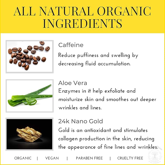 Doppeltree All Natural Caffeine Under Eye Patches & Hydrogel Masks (60 Pads) - Anti Aging Treatment for Crow Feet, Puffiness, Wrinkles, Dark Circles- Formulated in San Francisco-Velvo Beauty