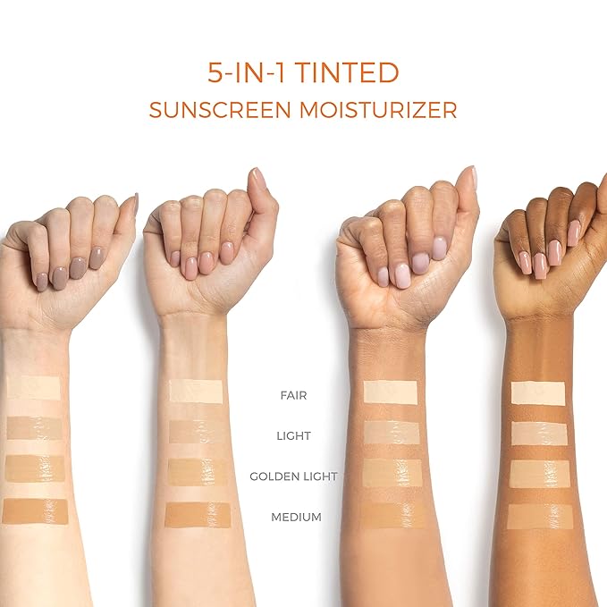 Suntegrity Tinted 5 in 1 Mineral Sunscreen for Face (SPF 30-2 oz) - Golden Light | BB Cream Moisturizer with Physical UVA/UVB Broad Spectrum Protection | Safe for Sensitive Skin-Velvo Beauty