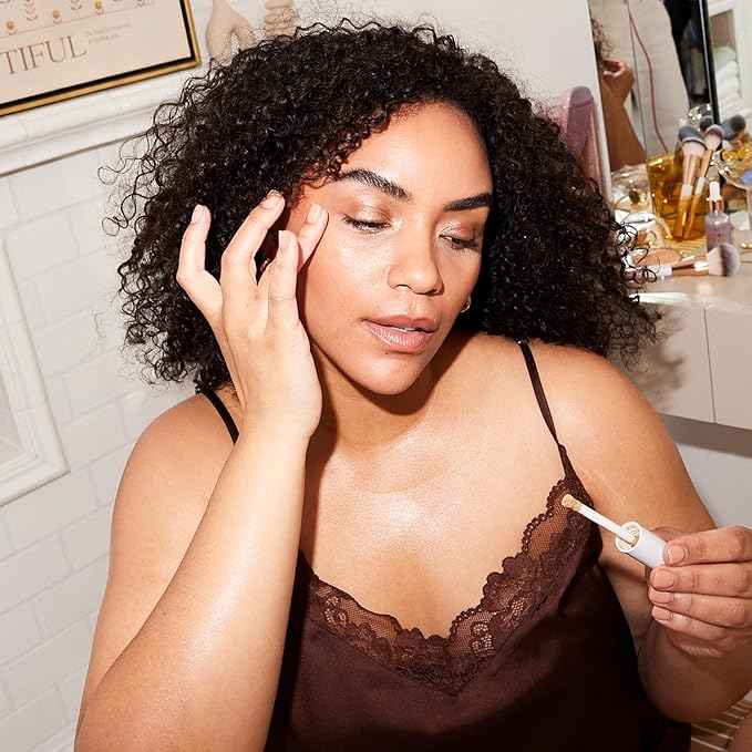 FLOWER BEAUTY By Drew Barrymore Get Real Serum Concealer - Brightens Skin + Blurs Blemishes - Hydrating Serum- Light-Velvo Beauty