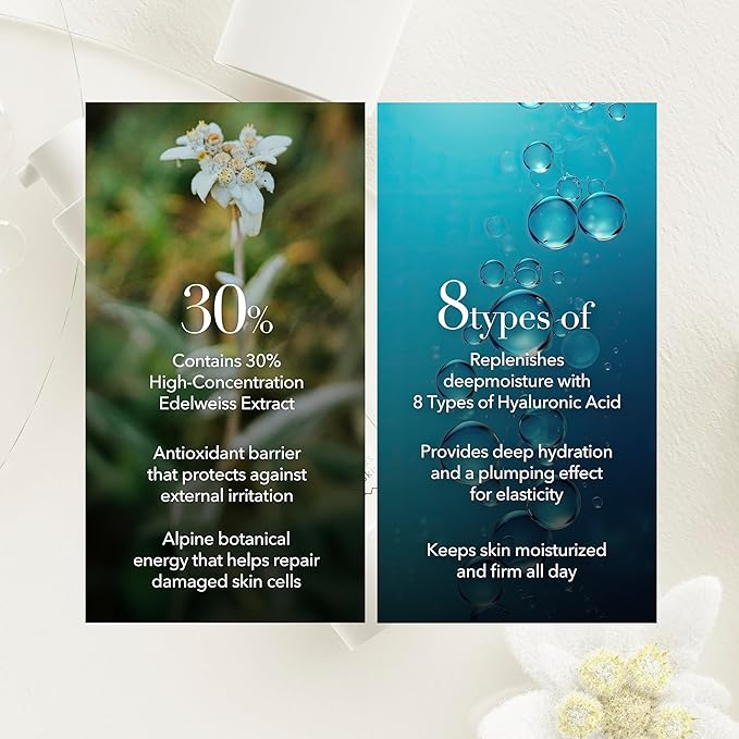 Edelweiss Essence: 30% Flower Extract Jelly Serum - Non-Sticky Hydration, Crafted by Renowned Korean Skincare Experts-Velvo Beauty