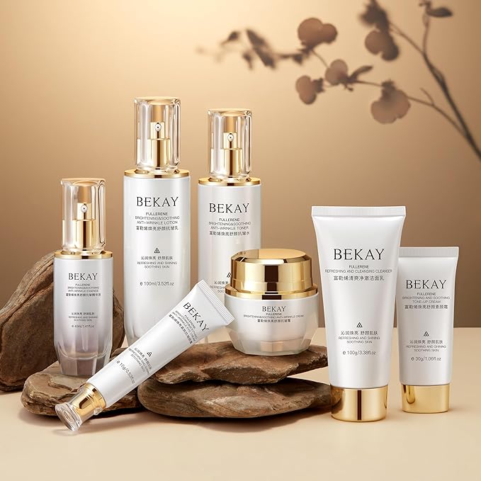 Fullerene Brightening Soothing Anti-Wrinkle Skin Care Set Kit For Women Gift Set 7 Pieces Women Beauty Set-Velvo Beauty