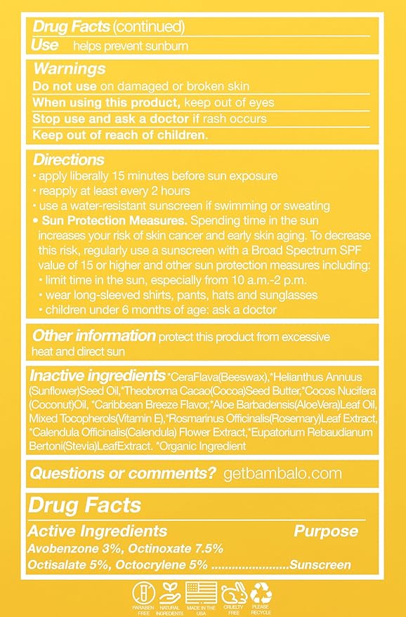 4-Pack Caribbean SPF 15 Lip Balm - Organic Ingredients, Broad Spectrum UVA/UVB Protection - Hydrating & Moisturizing, USA Made-Velvo Beauty