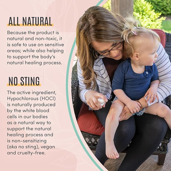 Active Skin Repair Natural, Non-Toxic, No Sting Baby Spray First Aid Safe For Use on Diaper Rash, Baby Acne, Eczema, Cuts, Wounds, Scrapes, and Other Skin Irritations (3 oz. Spray)-Velvo Beauty