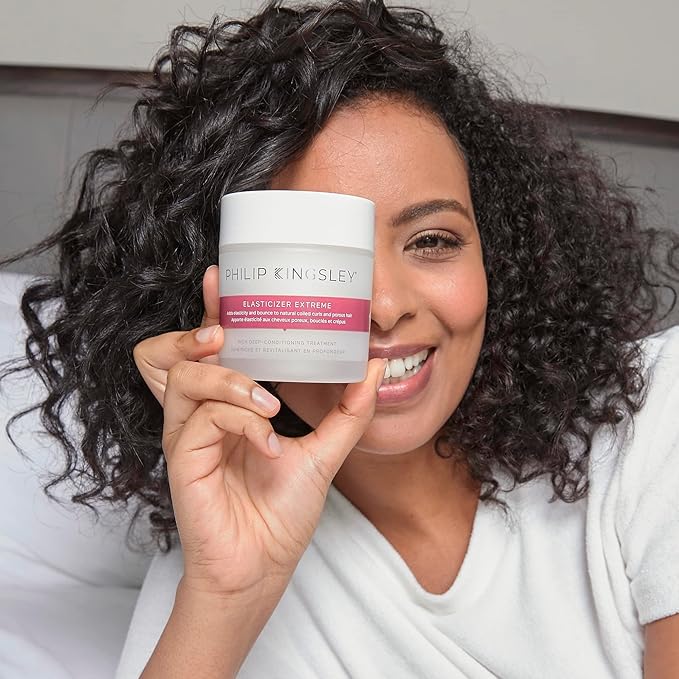 PHILIP KINGSLEY Elasticizer Extreme Deep-Conditioning Hair Mask Repair Treatment for Dry Curly Hair and Over-Processed or Damaged Hair Deeply Conditions, Adds Bounce and Shine, 2.5 oz-Velvo Beauty