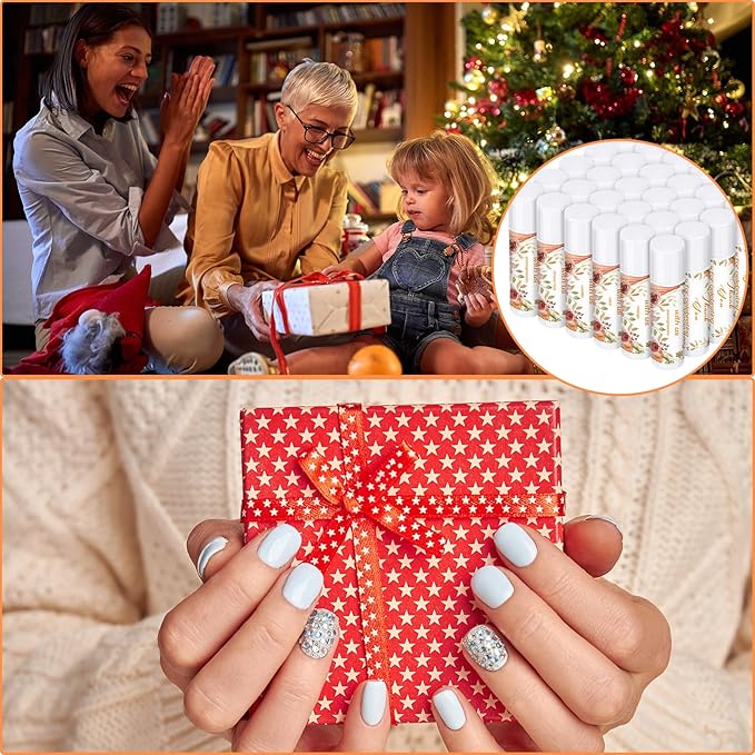 Dunzy 50 Pcs Thank You Gift Lip Balm Bulk Baby Shower Party Favors Bridal Shower Favor Lip Care with Assorted Fruit Flavors Thank You Lipstick for Guest Basket Gift Stuffer (Pumpkin)-Velvo Beauty