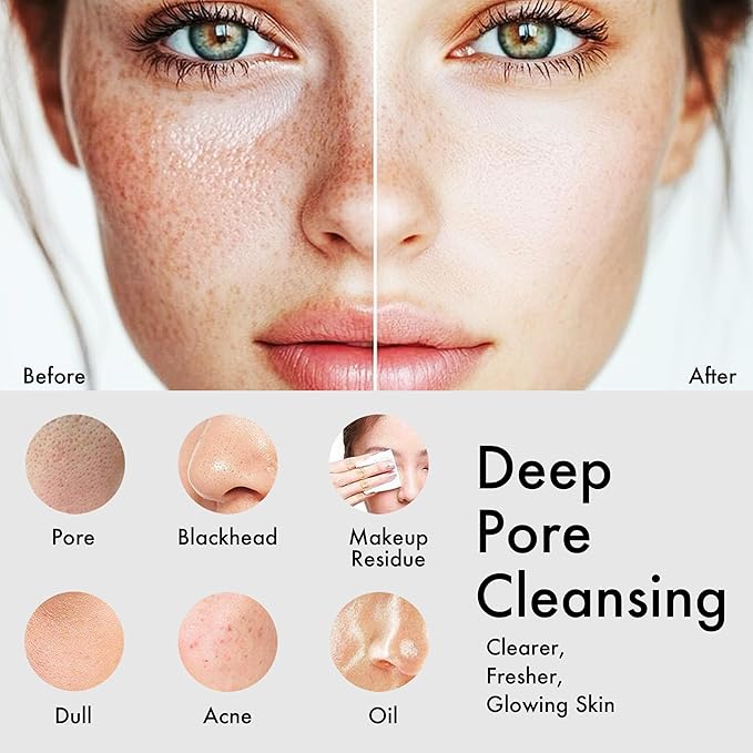 NågraCoola Electric Facial Cleansing Brush – Rechargeable Waterproof Face Scrubber for Women & Men, 2 Brush Heads for Deep Pore Cleansing & Gentle Exfoliation, 3 Speeds, Auto-Timer-Velvo Beauty