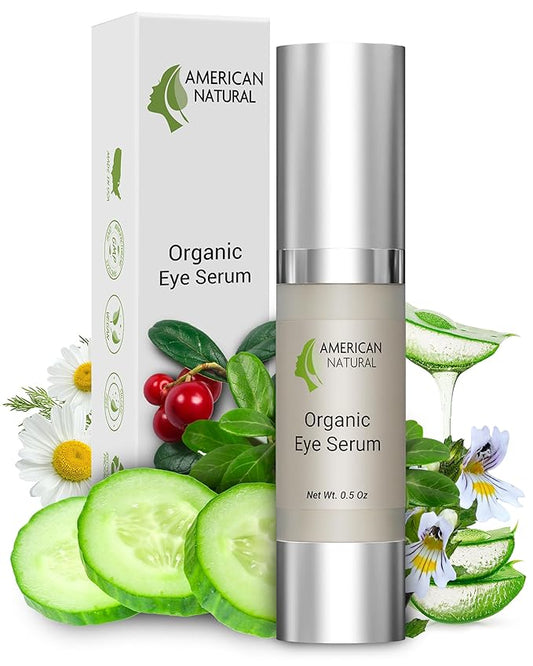 Blend Organic Eye Serum For Bags Under Eyes - Dark Eye Circle Remover with Eyebright Extract - Under Eye Serum For Dark Circles and Puffiness - Anti Aging Eye Cream For Women (0.5Oz)-Velvo Beauty