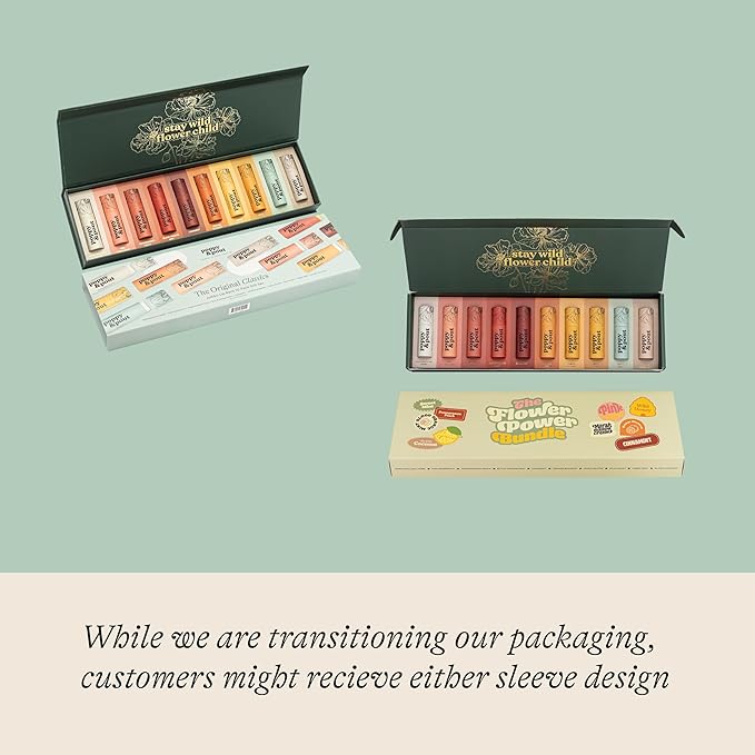 Jumbo Lip Balm Gift Set (10-Pack) | Poppy & Pout All Natural Lip Balms & Moisturizers | Hydrates with Beeswax, Vitamin E, Organic Coconut Oil | Cruelty-Free | Lip Balm in Recyclable Cardboard Tube-Velvo Beauty