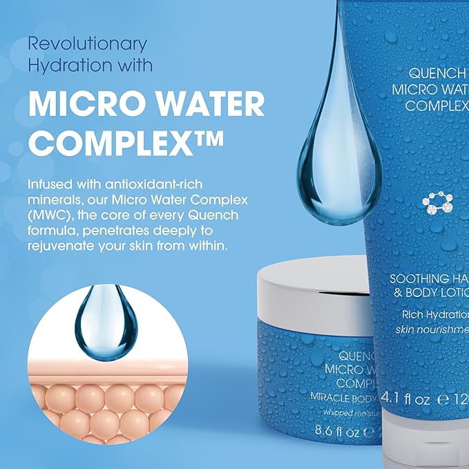 Quench 7 Piece Skincare Set - Japanese Onsen Volcanic Hydration and Anti Aging Skin Care Set with Cleanser, Facial Peel, Moisturizer, Night Cream-Velvo Beauty