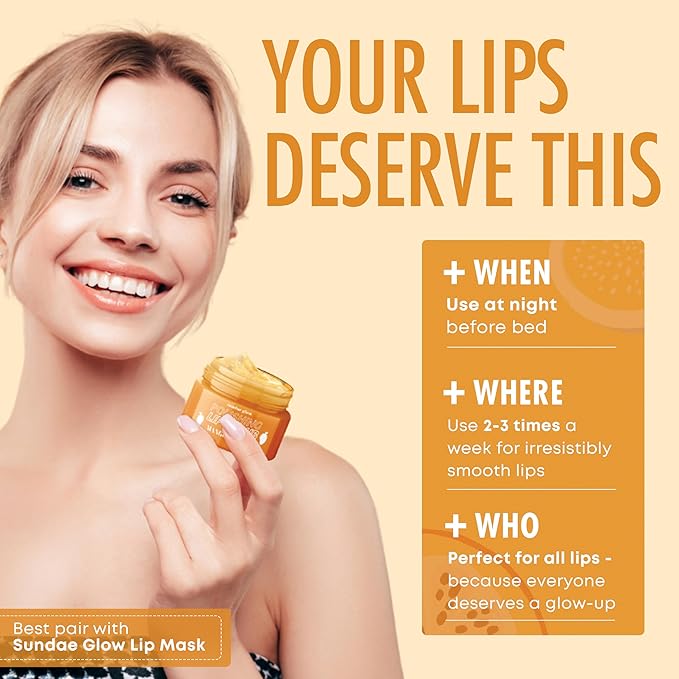 Mango Vanilla Lip Scrub - Dermatologist Tested, Anti-Aging, Korean Skin Care, Deep Exfoliation & Hydration - Smooth, Soft, Plump Lips - Clean Beauty, Vegan, Non-GMO - 1 Pack-Velvo Beauty