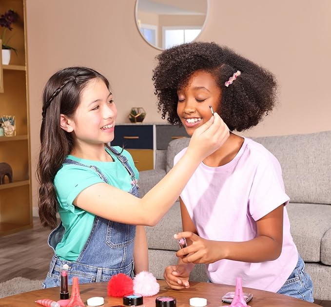 Miraculous Ladybug Kids Makeup Set - 10 Piece Bag with Nail Polish, Hair Chalk, Stickers & More - Safe, Non-Toxic Pretend Play Cosmetics - Miraculous Ladybug Themed Makeup Kit for Children-Velvo Beauty