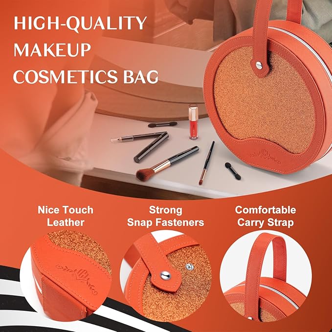 Color Nymph All In One Makeup Kit For Teens With Portable Cosmetics Bag, Multiple Makeups For Begginers As Christmas,New Year,Birthday Gift Included 38-Colors Eyeshadows Lipglosses Brushes(Orange)-Velvo Beauty