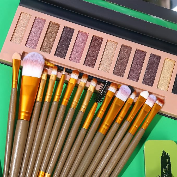 All in One Makeup Set For Women Full Kit - 12 Colors Nude Eyeshadow Palette, Waterproof Black Mascara Eyeliner Pen, 3pcs Matte Liquid Lipstick Set, Eyebrow Soap Gel Kit, 12 pcs Brushes Set Makeup Sponge with Makeup Bag Gift Set-Velvo Beauty