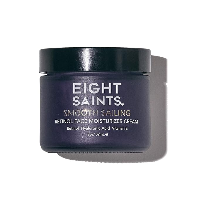 Eight Saints Retinol Facial Moisturizer Cream, For Firming Face, Neck & Eye Wrinkles and Lines, Deep Hydrating Lotion, Fragrance-Free, 2 Ounces-Velvo Beauty
