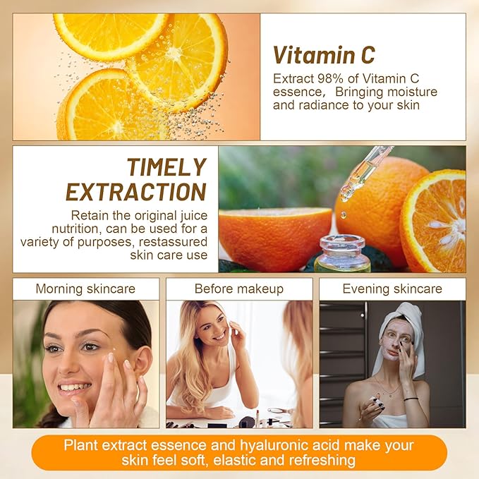 10 Pcs Skin Care Sets Face Care Set for Women Includes 1 Pcs Cleanser, Toner, Lotion, Eye Cream, Serum, Face Cream, Lip Balm and 3 Facial Masks Skincare Gift for Girls (Vitamin C)-Velvo Beauty