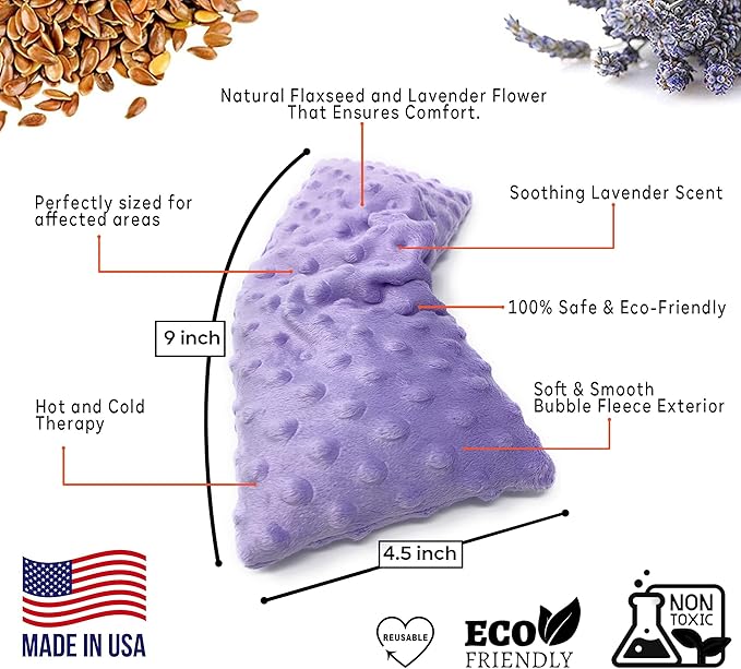 Lavender Eye Pillow Gifts for Women- Heated Eye Mask for Dry Eyes- Hot Eye Compress- Weighted Eye Mask for Sleeping, Yoga, Relaxation - Birthday Gifts for Mom-Velvo Beauty