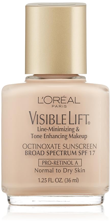 L'oreal Visible Lift Line-minimizing and Tone-enhancing Makeup, Normal/Dry Skin, Pale, 1.25-Fluid Ounce-Velvo Beauty