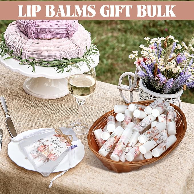 50 Set Employee Appreciation Gifts Bulk Baby Shower Favors Lip Balms Bulk Thank You Gifts Wedding Bridal Shower Bachelorette Gifts Prizes for Guests Women Teacher Coworker Nurse(BOHO)-Velvo Beauty