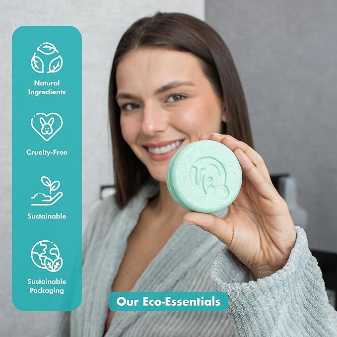 Tree Bottle Castor Oil Shampoo bar with Peppermint Essential Oils + Biotin - For Hair Growth, Strengthening, Thickening & Volumizing - Free of Parabens & Sulfates - Made in USA - 4.5oz (Pack of 2)-Velvo Beauty