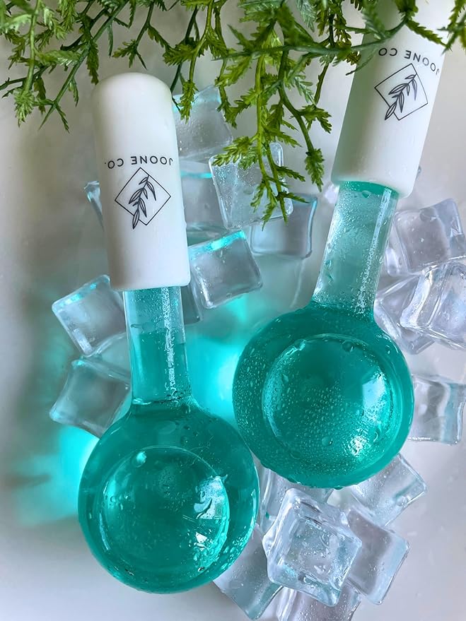 Ice Globes for Face - 2 Pack Cryo Globes for Face, Neck, & Eyes - Skin Care Tools for Dark Circles, Wrinkles, & Collagen Production - Facial Globes for Daily Beauty Routines-Velvo Beauty
