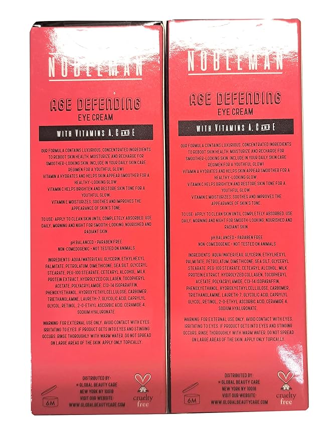Age Defending Eye Cream - With Vitamins A. C, and E 0,5oz, 15ml (Set of 2 Pack)-Velvo Beauty