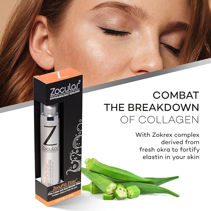Zocufill Elixir Eye Gel and Face Serum - Eye Bags Treatment for Women and Men - Reduce the Appearance of Dark Circles, Puffy Eyes, Fine Lines and Wrinkles-Velvo Beauty